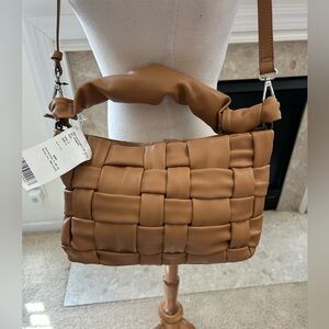 NWT Mango/MNG Braided Bottega Style Handbag